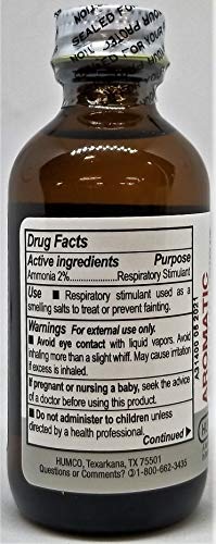 Humco Aromatic Ammonia Spirit USP 2 oz (Pack of 9)