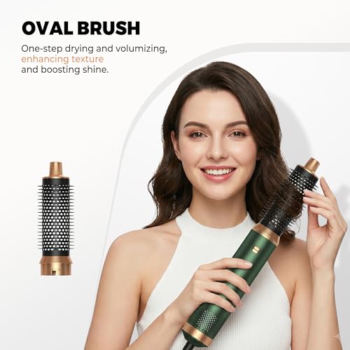5 in 1 Blow Dryer Brush, Upgrade Hair Dryer Brush Set Negative Ion Air Styler Curling Wrap Air Curler, Hot Air Brush Curling Iron Hair Styling Tools As A Gift for Straight/Curl/Dry/Smooth