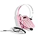 AGPtek Call Center Dialpad Corded Headset Pink Telephone with Tone Dial Key Pad & REDIAL
