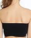 Padded Bandeau Top Bando Bra for Women Tube Tops (One Size, 2 Black, White, Taupe, Pink, Tan)