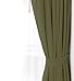 Utopia Bedding Curtain for Bedroom - Rod Pocket Blackout Curtains 84 Inch Length 2 Panels Set - Thermal Curtains & Drapes for Living Room, Bedroom, 52W x 84L Inches, Olive