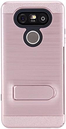 LG V20 Case, VL [Card Slot]-Protective Self Stand Case, [Perfect Desgin &amp; Ultra Thin] [Anti-Scratch] Shockproof Slim Fit Dual Layer Protection Hybrid Cover with Kickstand for LG V20 (RoseGold)