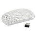 Crystal Case Rhinestone Bling Wireless USB Slimline Flat Computer Mouse (Silver)