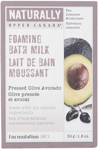 Upper Canada Soap Naturally Foaming Bath Milk-Pressed Olive Avocado-1.8, oz.