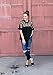 SheIn Women's Cute Embroidered Sheer Neck Ruffle Cuff Collared Blouse Large Black