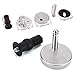 2 Sets Toilet Seat Hinge Fixings Top Fix Nuts Screws Fitting Rubber Back to Wall