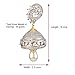 Swasti Jewels Bollywood Style Zircon CZ Jhumka Earrings with Dangling Pearls for Women 2