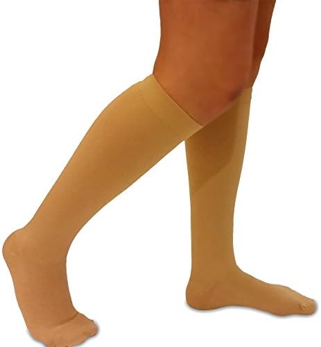 Compression Socks, Extra Firm Support - Knee High Gradient Compression, Unisex, mmhg Rating Tested and Quality Assured. Designed to help return blood back to your heart and promote your leg health
