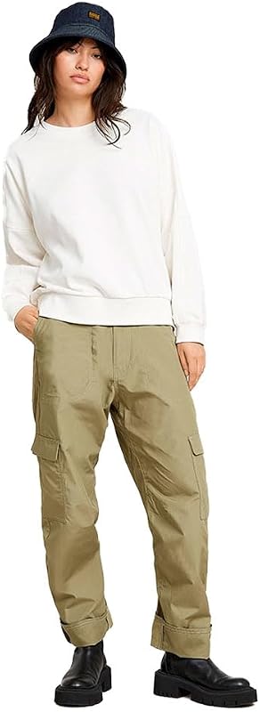 Donna Cargo 3D Boyfriend Pants, Verde scuro (ensis green D26030-C973-6057), 32W / 30L