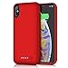 Battery Case for iPhone X/Xs/10 6500mAh, iPosible Portable Charging Case Rechargeable Extended Battery Pack for iPhone X/Xs(5.8 inch) Protective Backup Cover Charger Case Power Bank (Red)