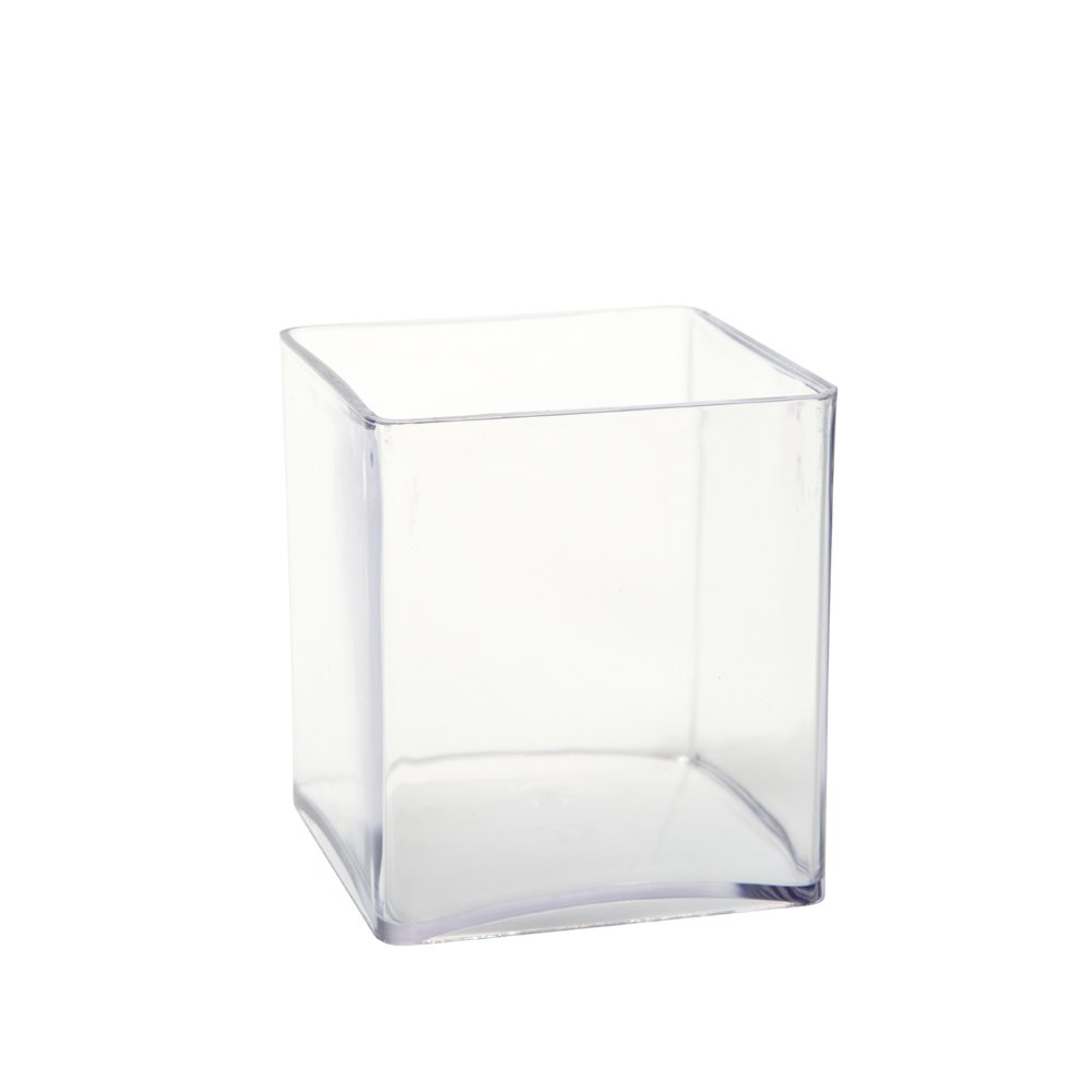 Smithers Oasis OASIS® clear acrylic designer cube (10cm) (4 Pack, Clear)
