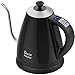 Gooseneck Electric Kettle with Variable Temperature, 1.2 Litre BPA-Free Stainless Steel Water Kettlle with LCD Display, 1000W Fast Boiling, Keep Warm Function and Auto Shut-Off Coffee Kettle (Black)
