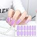 SILPECWEE 8 Sheets Nail Wraps for Women Stick on Nail Polish Strips Solid Color Self Adhesive Nail Polish Stickers Gel Nail Strips Manicure Stickers for Nail Art with 1pc Nail File