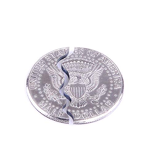 Enjoyer Bite and Restore Folding Coin,Two Fold Bite Coin Magic Gimmick