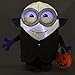 Gemmy Airblown Inflatable Minion Dressed as Dracula Holding a Pumpkin Tote - Indoor Outdoor Holiday Decoration, 3.5-Foot Tall