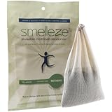 SMELLEZE Reusable Mothball Smell Removal Deodorizer Pouch: Rids Chemical Odor Without Scents in 150 Sq. Ft.