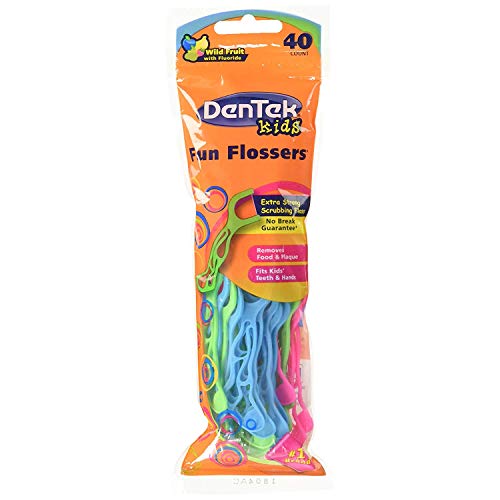 DenTek Kids Fun Flossers, Wild Fruit Flavor, 40 Each (Pack of 8)