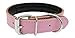 Berry Pet Rhinestones Dog Collar - Soft Bling Genuine Padded Leather Made Sparkly Crystal Diamonds Studded -Perfect for Pet Show & Daily Walking Pink 10-12.5