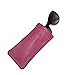 CTM Women's Leather Fashion Color Eyeglass Holder and Case
