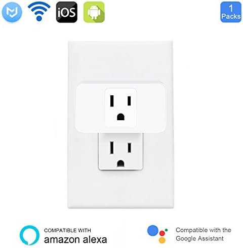 BEROSS WiFi Smart Plug Mini Outlet with Energy Monitoring, Compatible with Amazon Alexa Echo and Google Assistant Google Home, No Hub Required, ETL Listed, Alexa Smart Socket of Timer Switch Power