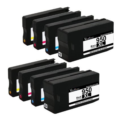 Valuetoner Remanufactured Ink Cartridge Replacement For New Generation Hewlett Packard HP 950XL 951XL (2 Black, 2 Cyan, 2 Magenta, 2 Yellow) 8 Pack