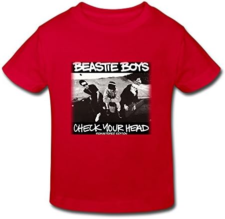 XFSHANG Kids Toddler Love Blank Beastie Boys Check Your Head T-Shirt Red US Size 4 Toddler