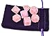 Polyhedral Dice Set Translucent Glitter Dice for DND Dungeons and Dragons TMG RPG Game inculded Purple Dice Bag (Pink)