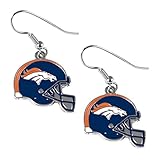 Sports Team Denver Broncos J Hook Dangle Logo Earring Set