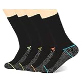 Copper Infused Athletic Crew Socks for Mens and Womens - Moisture Wicking Anti Smell Ankle Socks 4/5 Pairs