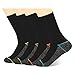 Copper Infused Athletic Crew Socks for Mens and Womens - Moisture Wicking Anti Smell Ankle Socks 4/5 Pairs
