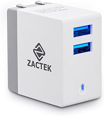 USB Wall Charger, iPhone iPad Charger, Samsung Phone Charger, ZACTEK 2-Port USB Adapter Foldable Plug Wall Charger for iPhone Samsung Huawei Google Pixel Galaxy Edge
