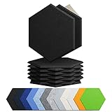 Amantech 12 Pack Acoustic Panels Self Adhesive