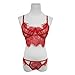 FAPIZI ♥ Lingerie ♥ Women Lingerie Lace Dress Babydoll Underwear Nightwear Sleepwear G-string (M, Red)