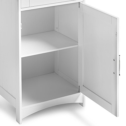 VonHaus Tall Bathroom Storage Unit with 5 Shelves and Drawer