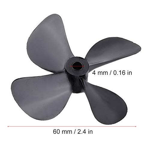 Tbest 2 Stücke Rc Boot Propeller, CCW/Cw 4 Blatt Volleintauch Propeller Rc Schiff Propeller Für Modellboot Rc Boot… – Bild 3