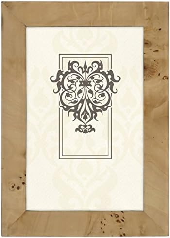 Malden International Designs Burlwood Veneer Natural Picture Frame, 4x6, Natural