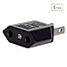 ZHIWEN European (Round) to American (Flat) USA US Adapter, Power Converter Travel Adapter, Outlet Plug Adapter (6 in Pack)