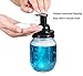 SheeChung 2 Pack Mason Jar Foaming Soap Dispenser Lids for Standard Mouth, Foaming Soap Dispenser Pump Replacement for Hand Sanitizer, Bath Liquid, Facial Cleansing Foam, Makeup Remover Water - Black