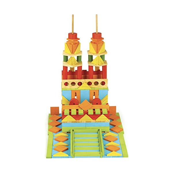 JEUJURA jeujuraj8345 Triangle Rectangle Multi-Form Tecap Ziegel und Block Spielzeug (200 Teile) – Bild 3