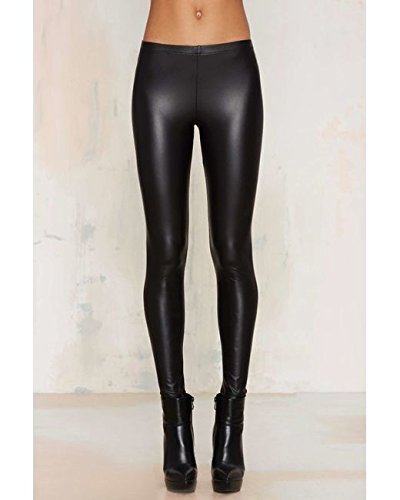timbre faux leather coated leggings jeggings for women party wear black