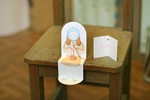 Knitting Girl Card