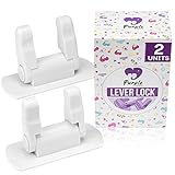 Door Lever Lock (2 Pack) - Child Proof Safety Lock for Door Handle - White