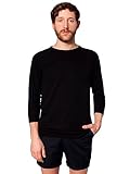 American Apparel Mens Unisex Poly-Cotton Baseball Raglan Tee(BB453)-Black-M