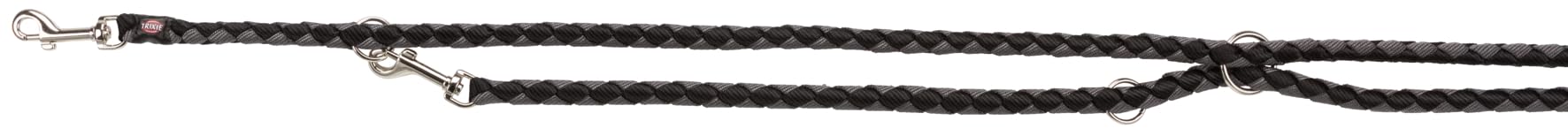 Trixie 14351 Cavo V-Leads, S-M: 2 m/ ・12 mm, Black/Silver