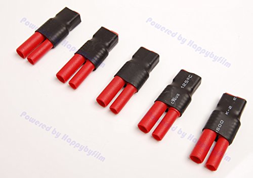 Lot(5) 4mm Bullet to Female T-Plug Adapter No Wires for RC Turnigy HXT Zippy