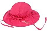 Girls Indoor/Outdoor Sun Bucket Floppy Hat - LightWeight 100% Cotton - Pink Butterfly (Sizes: Infant - 6yrs)
