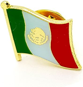 National Country Flag MEXICO Enamel Pin Badge Brooch | High Quality Metal Enamel Pin Badge Lapel Brooch Novelty Collectable Gift Jewellery for Clothes Shirt Jackets Coats Tie Hats Caps Bags Backpacks