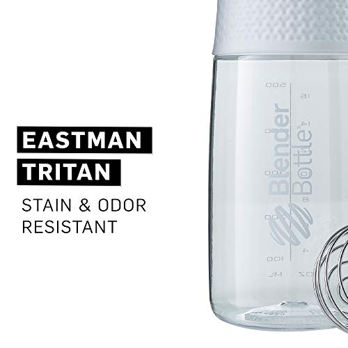 BlenderBottle SportMixer Twist Cap Tritan Grip Shaker Bottle, 28-Ounce, White - Thumbnail 4