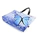 icolor Blue Butterflies Portable Eco Reusable Eco-friendly Shopping Bag Handle case Bag Shopping Large Grocery shoulder bag Reusable Portable Storage HandBags Convenient Shoppers Tote YGWB-34