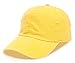 MIRMARU Low Profile Vintage Washed Pigment Dyed 100% Cotton Adjustable Baseball Cap Hat.(YELLOW)
